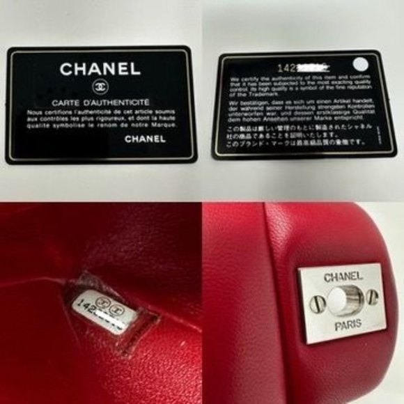CHANEL Cherry Red Patent Leather Medium Classic Double Flap SHW - Picture 9 of 12